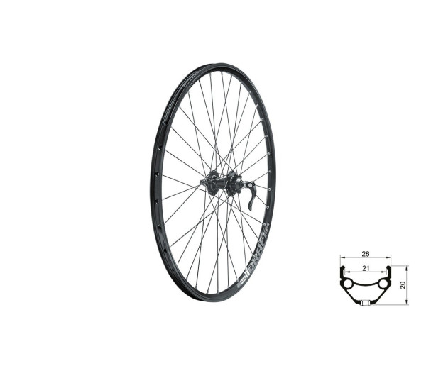 KELLYS Zapletené kolo přední KLS DRAFT DSC F, 27,5", black