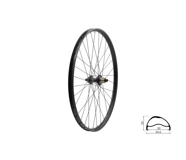KELLYS Zapletené kolo zadní KLS SEGADOR 30 SL DSC R, 28/29", black black