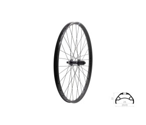 KELLYS Zapletené kolo zadní KLS ASESINO 25 DSC R, 28/29", black