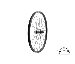 KELLYS Zapletené kolo zadní KLS ASESINO 30 DSC R, 28/29", black