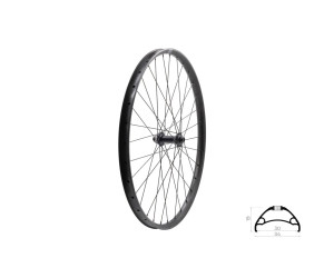 KELLYS Zapletené kolo přední KLS ASESINO 30 DSC F, 27,5", black